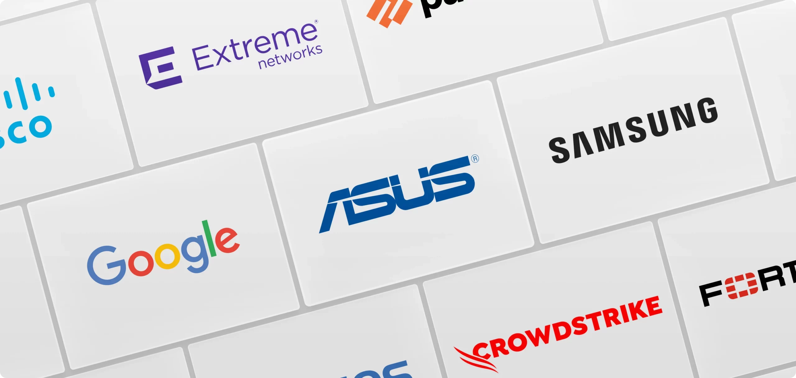 Our technology partners including Google, ASUS, Samsung, CrowdStrike, Extreme Networks, and more
